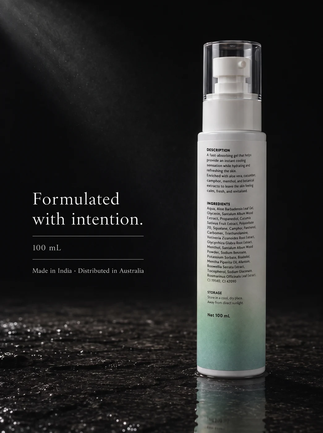 Cooling Gel: the complete label